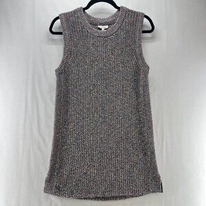 Ella Moss Sweater Tank Womens L Marge Ribbed Knit Sleeveless Pullover Multicolor